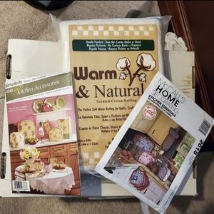 Patterns for kitchen essentials and cotton batting
